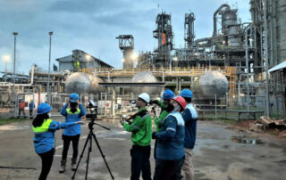 Behind The Scene Tim Anril Film at Petrokimia Factory for Video Company Profile Production